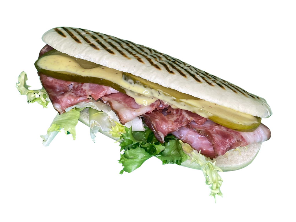 Bocadillo de Pepinillo, Bacon y Lechuga